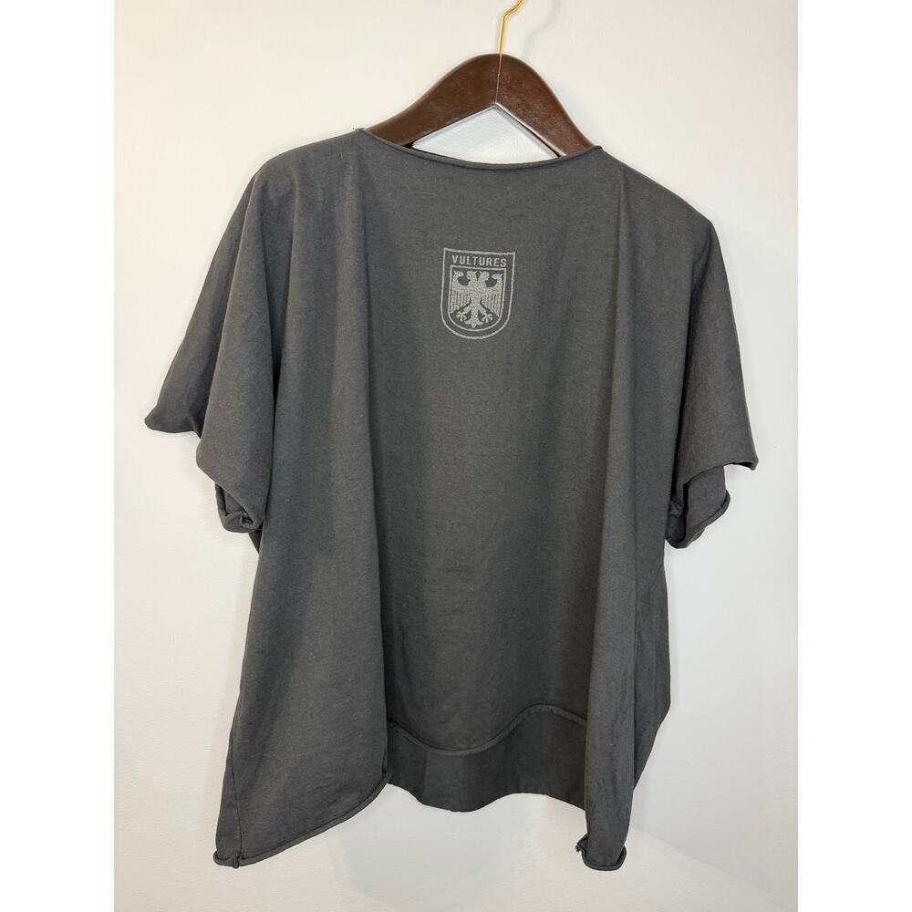 Kanye West Ye Vultures Logo Black Short Sleeve T-shirt Sz 3 Overside Streetwear